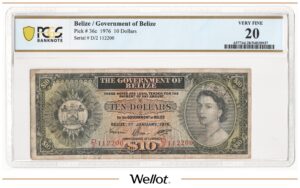 10 Долларов 1976 Белиз PCGS 20 VF