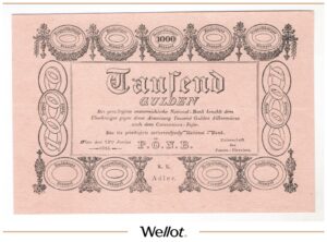 1000 Гульденов 1825 Австрия Формуляр