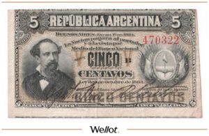 5 Сентаво 1884 Аргентина
