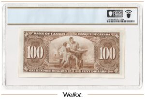 100 долларов 1937 Канада PCGS 63 UNC