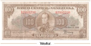100 Боливаров 1950 Венесуэла