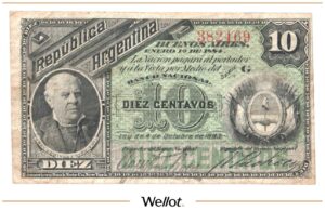 10 Сентаво 1884 Аргентина
