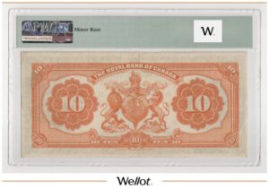 10 Долларов 1927 Канада Королевский Банк PMG 35