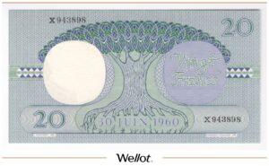 20 Франков 1962 Республика Конго (Киншаса) UNC