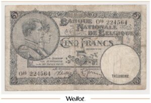 5 Франков 1938 Бельгия